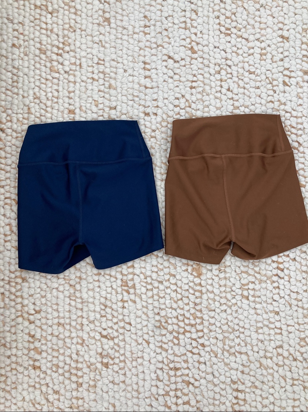 ALO Yoga 3” Airlift Shorts Duo in Navy and Brown - Picture 3 of 5